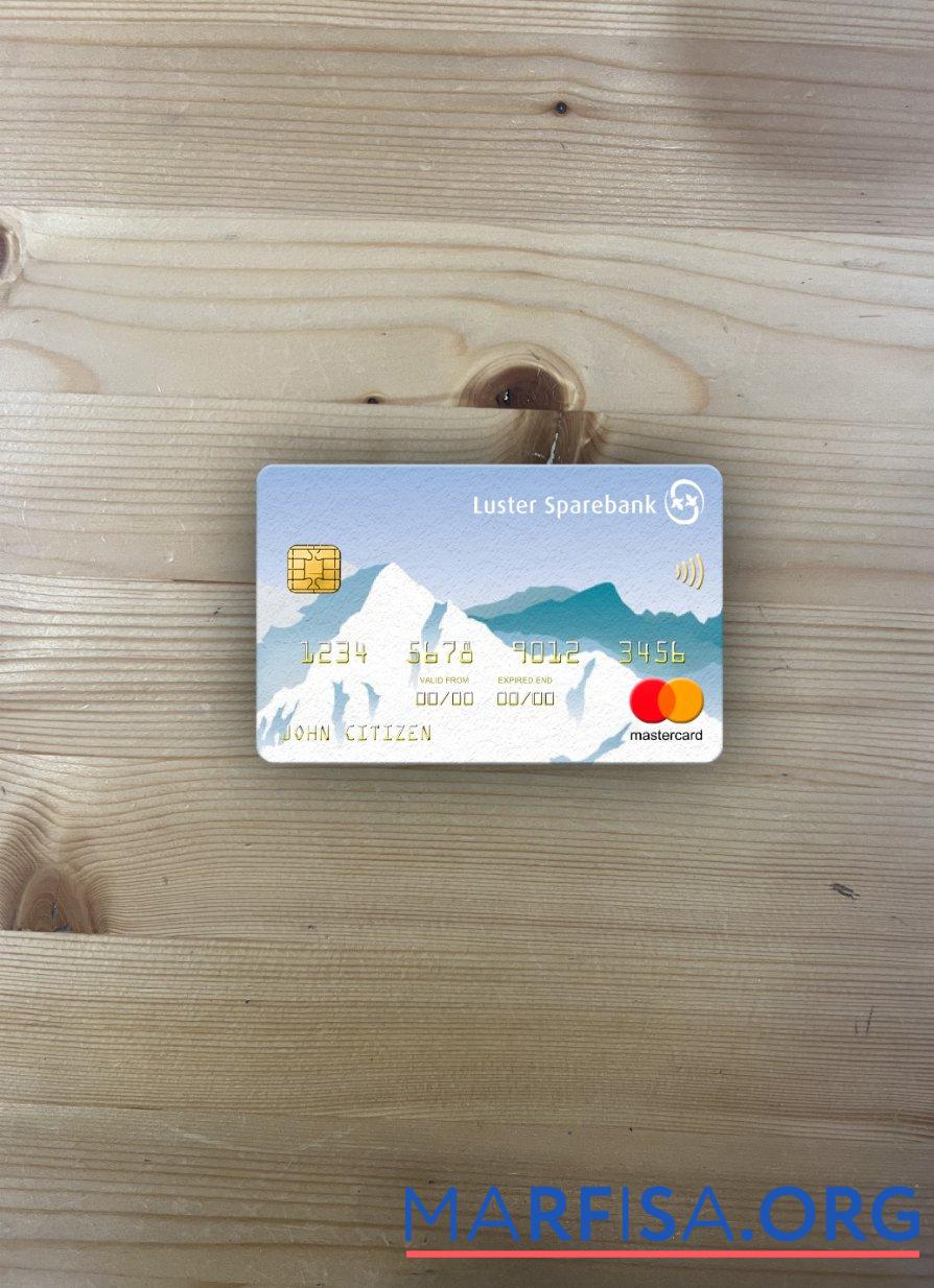 Printable Norway Luster Sparebank mastercard photolook front real example